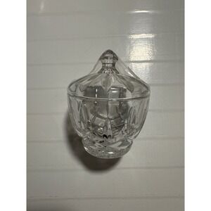 Crystal Candy Dish with Lid Decorative Glass Jar Trinket Box‎ Apothecary